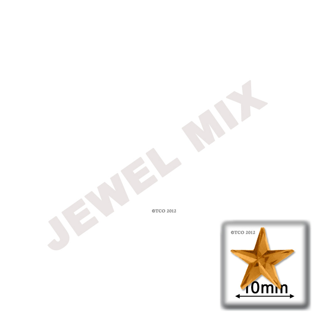 Rhinestones | Flatback | Round | Star | 10mm | 144-pc | Jewel Tone ...