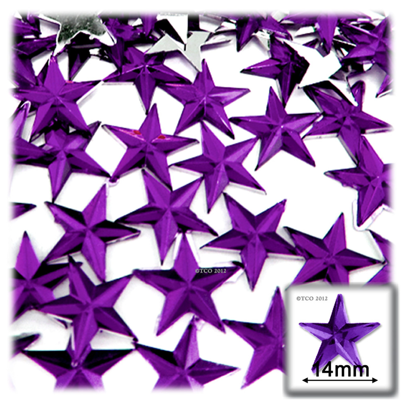 Rhinestones Flatback Star 14mm 144 Pc Purple Amethyst Crafts Outlet 3954