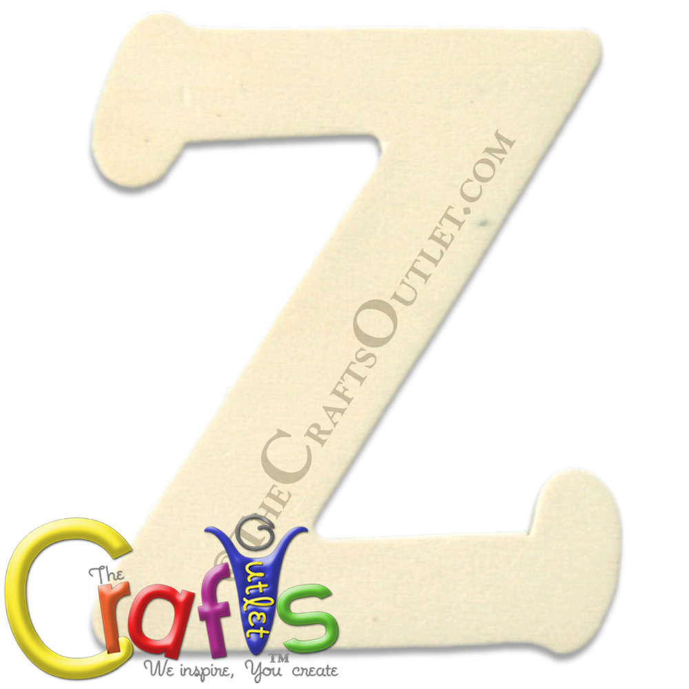 Unfinished Wood 4 In 1 8 In Thick Letter Letter Z Crafts Outlet
