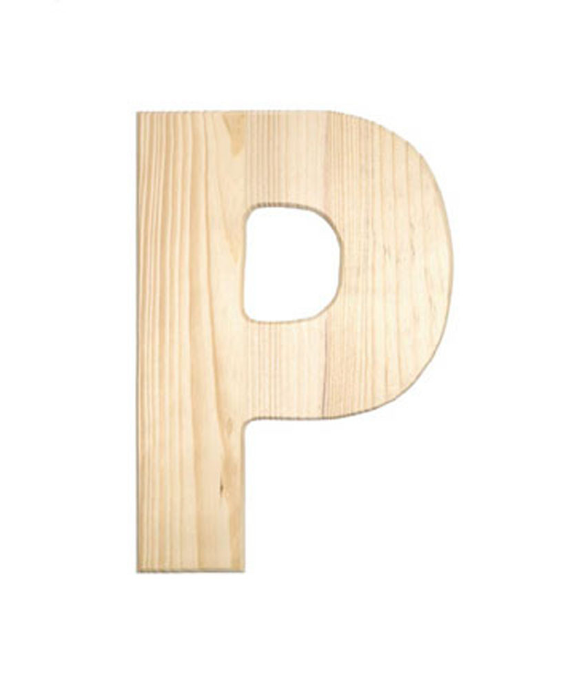Unfinished Wood 12 In 2 In Thick Letter Letter P Crafts Outlet