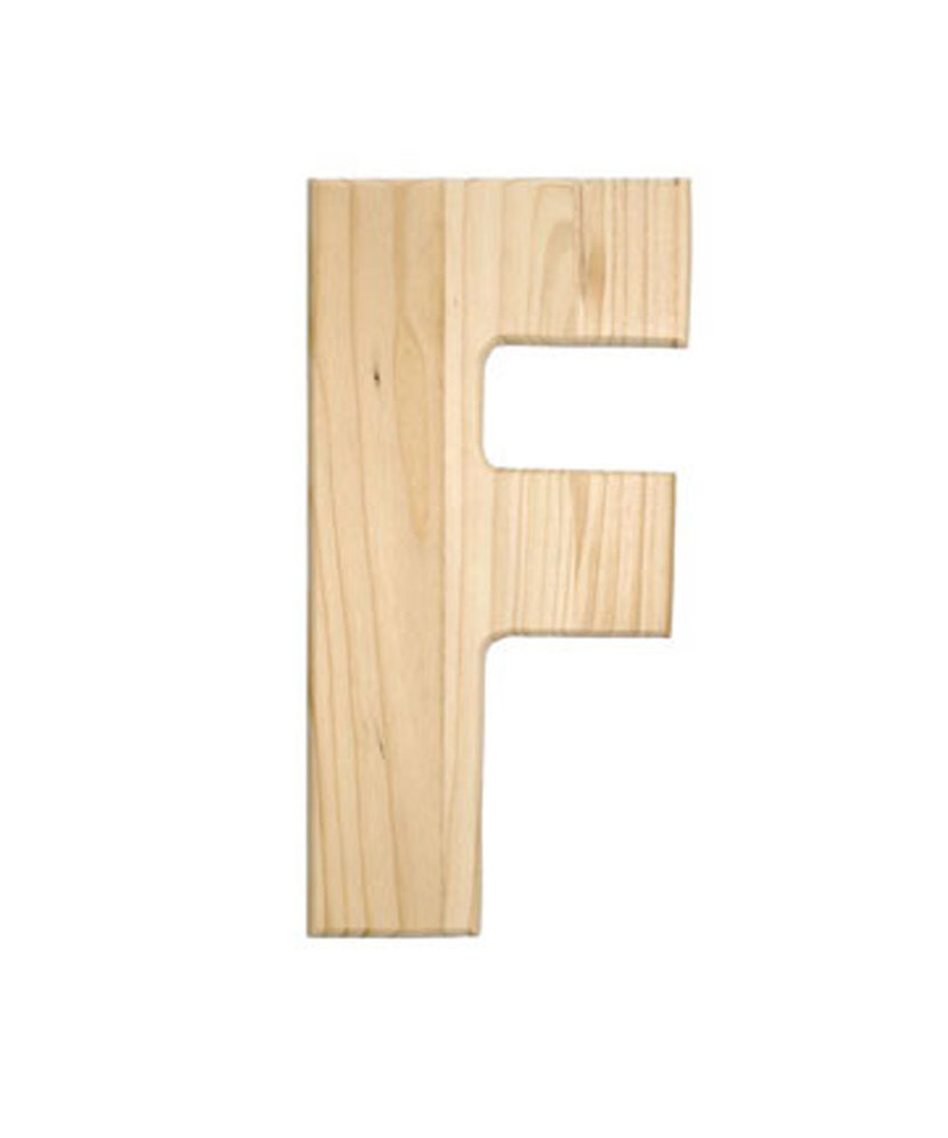 Unfinished Wood | 12-in | 2-in Thick | Letter | Letter F | Crafts Outlet