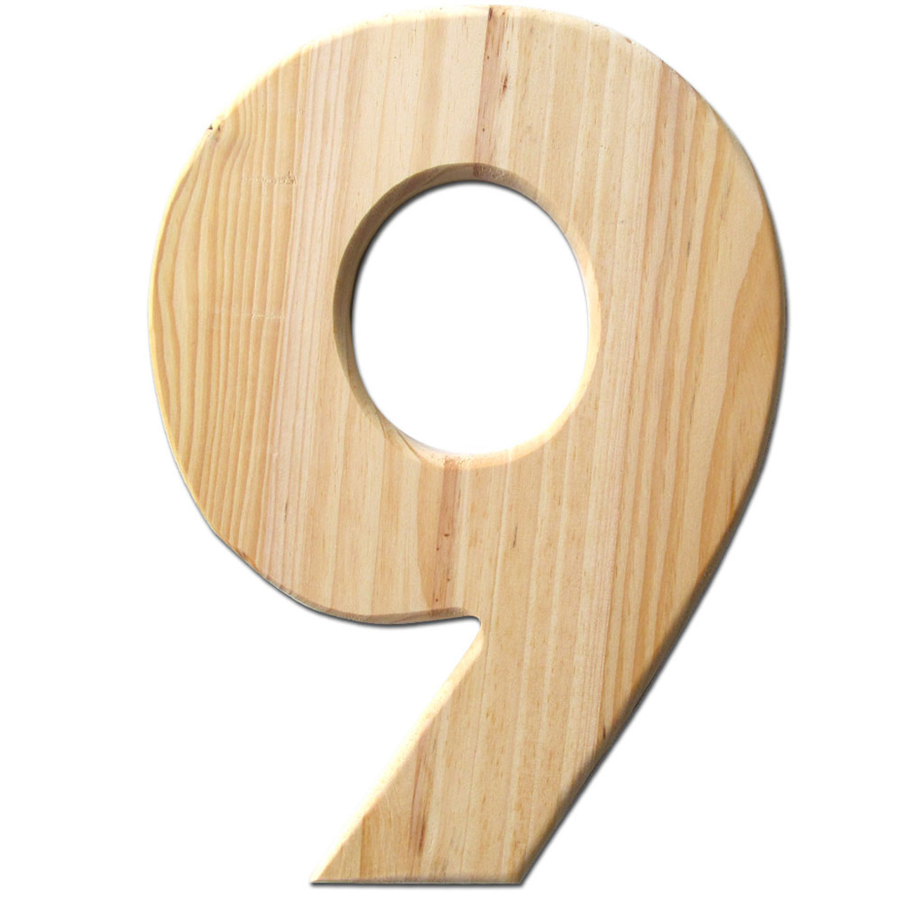 Wooden Number 4, 12 inch, Unfinished Large Wood Numbers for Crafts