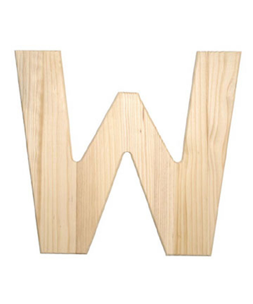 Unfinished Wood 12 In 2 In Thick Letter Letter W Crafts Outlet