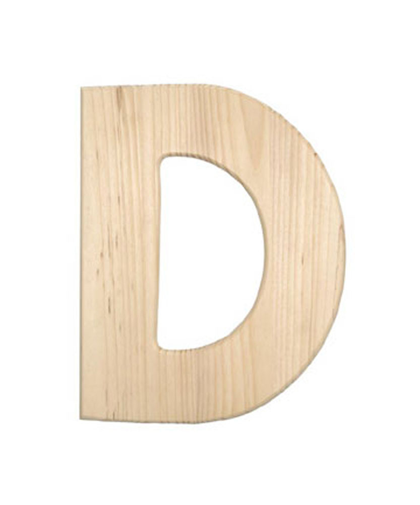 Unfinished Wood 12 In 2 In Thick Letter Letter D Crafts Outlet