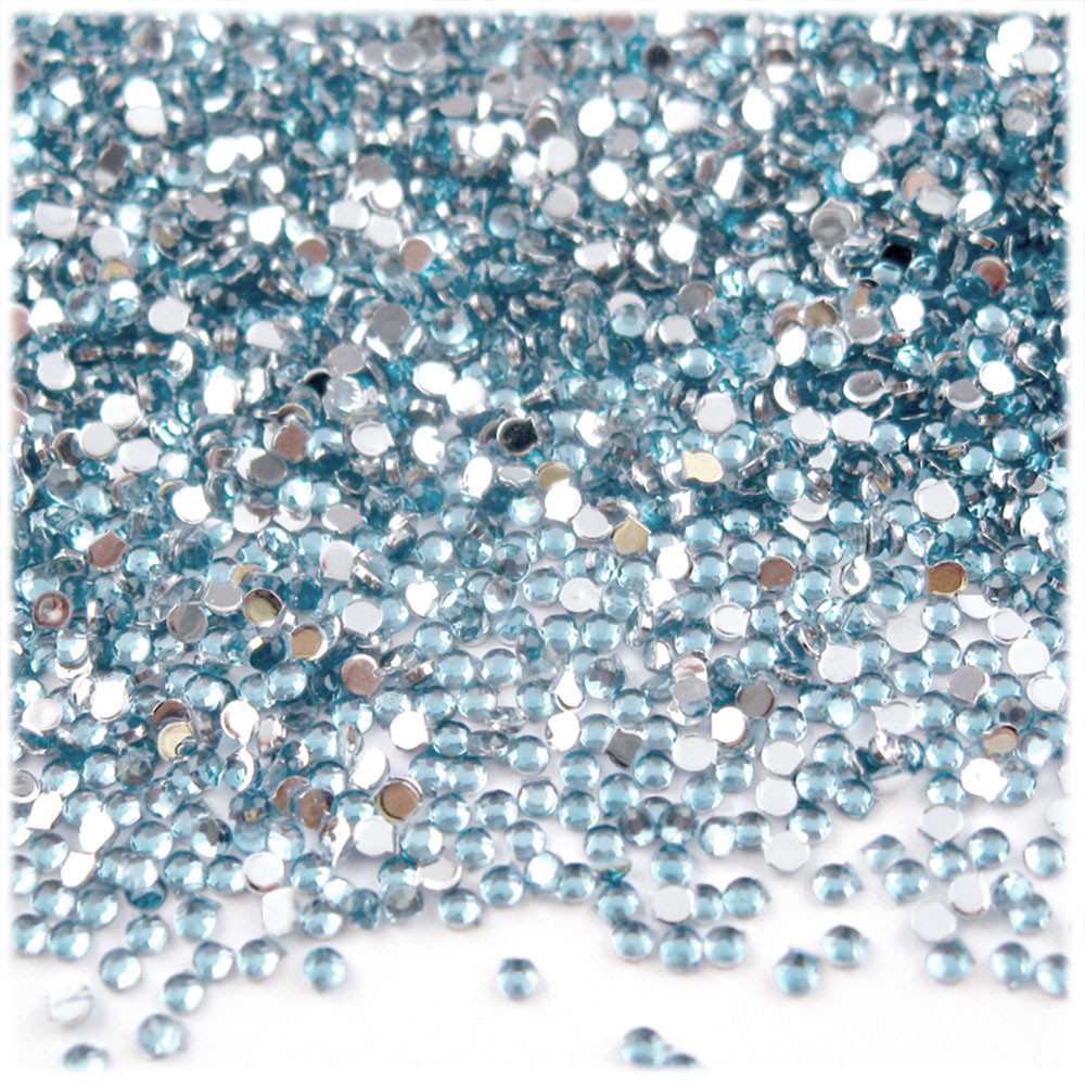 Small Blue Rhinestones Rhinestones | Flatback | Round | 1.5mm | 5,000-pc | Light Baby Blue ...