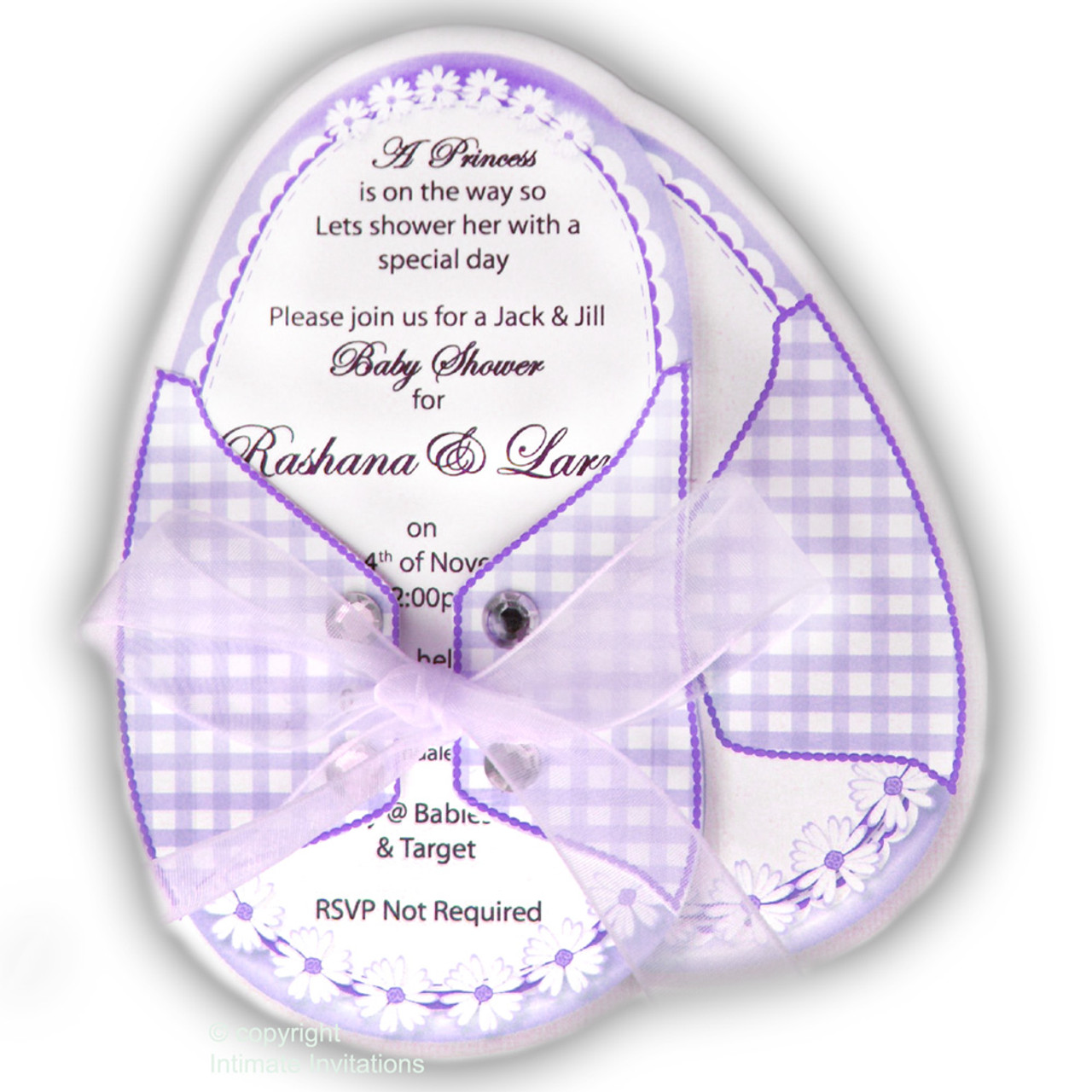 purple baby shower invitations