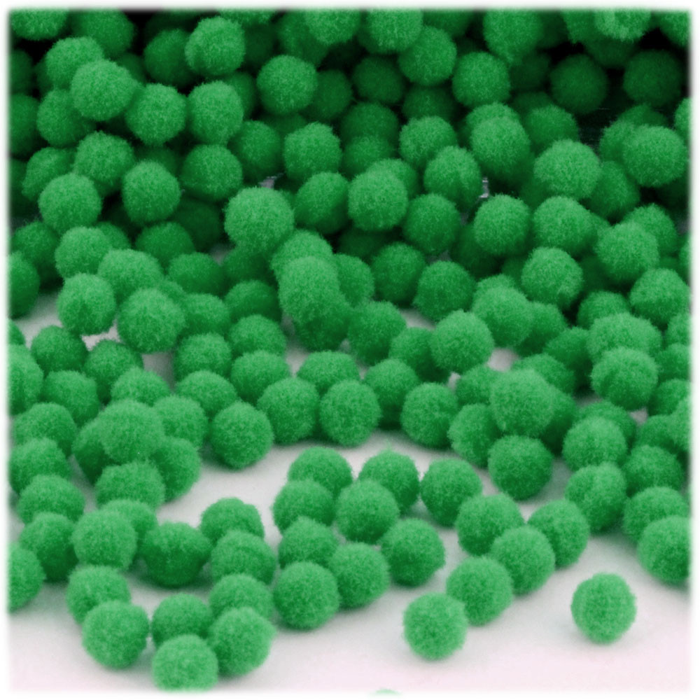 Acrylic Pom Pom | 7mm | 100-pc | Light Green | Crafts Outlet