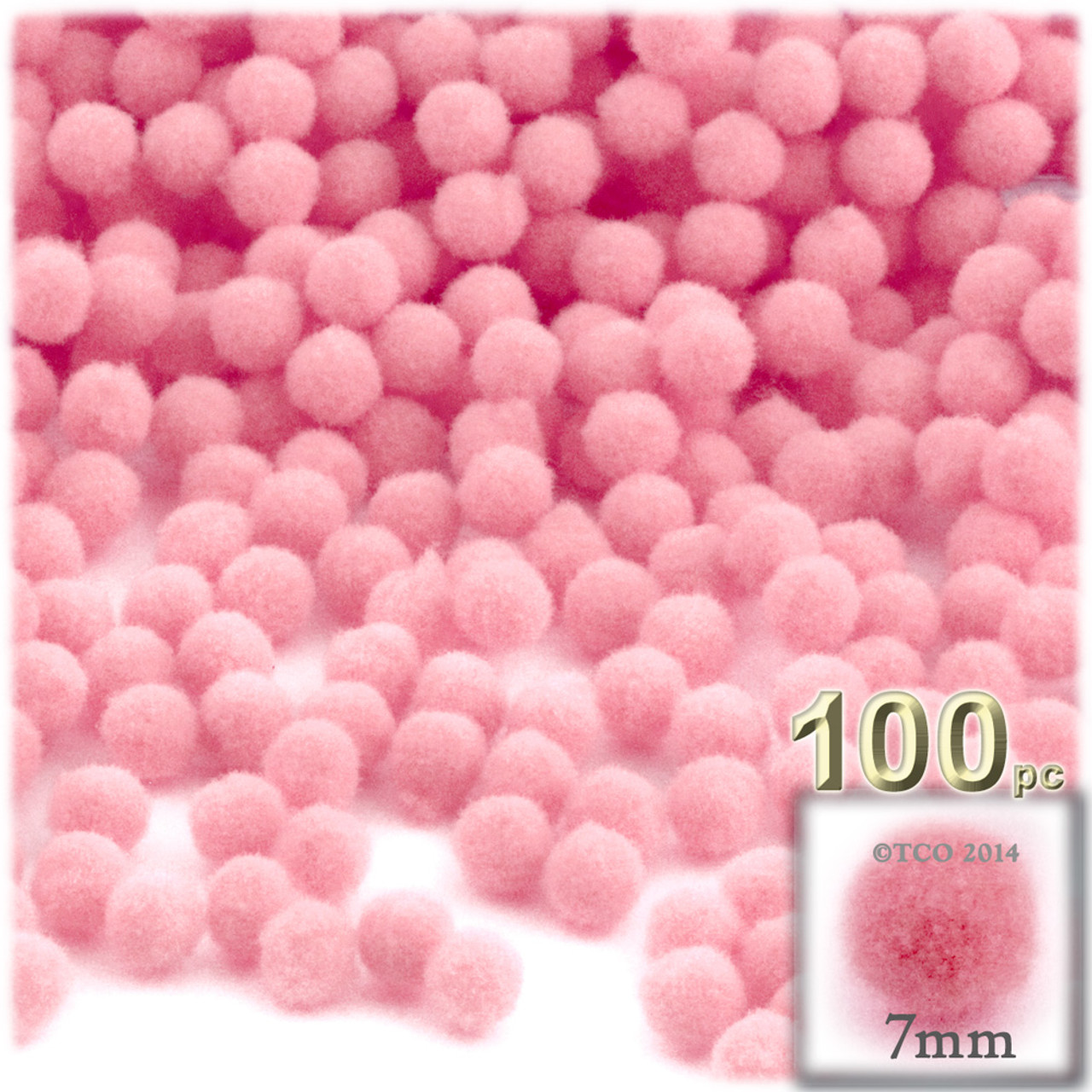 Yarn Poms P46 LIGHT PINK Yarn Pom Pom 