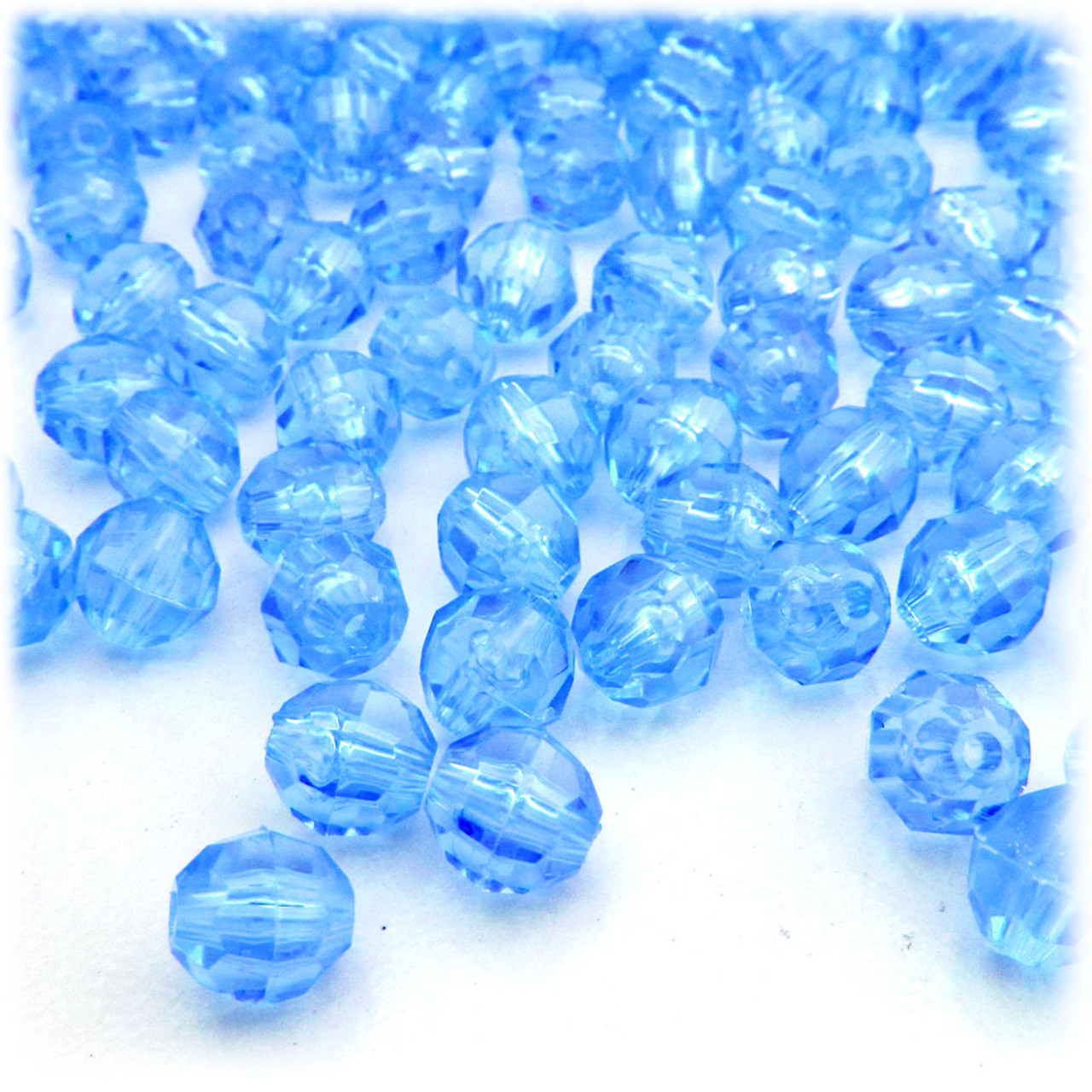 blue faceted beads