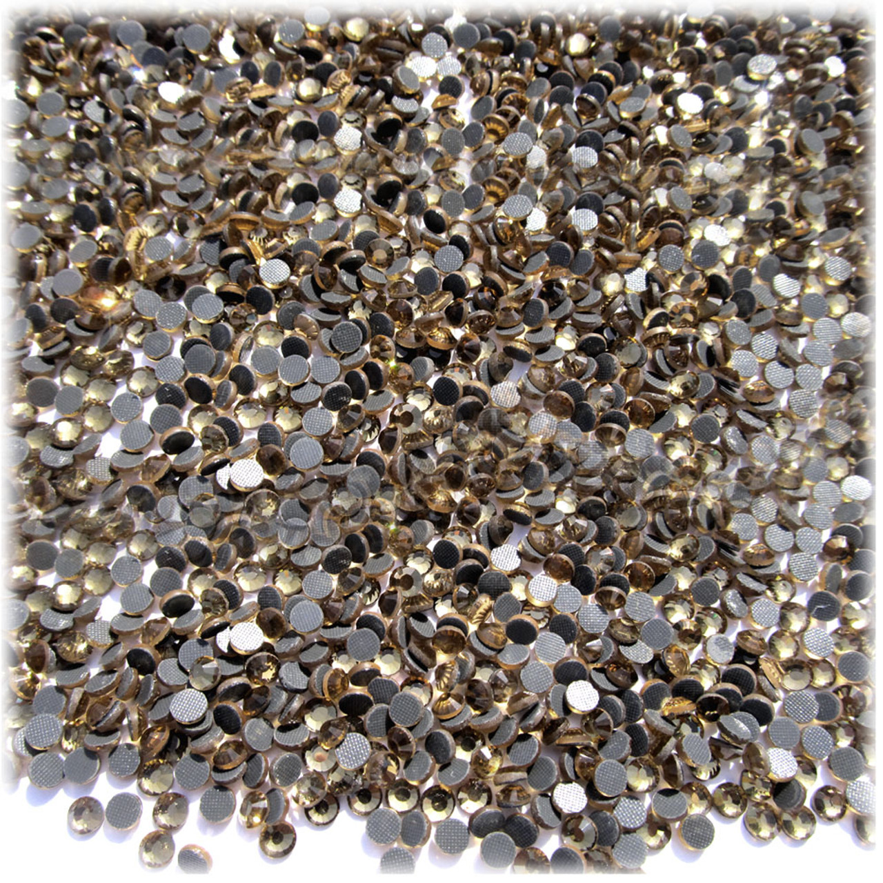 The Crafts Outlet Glass Rhinestones, Round DMC Hot-Fix, 2mm Tiny, 1440-pc, Black