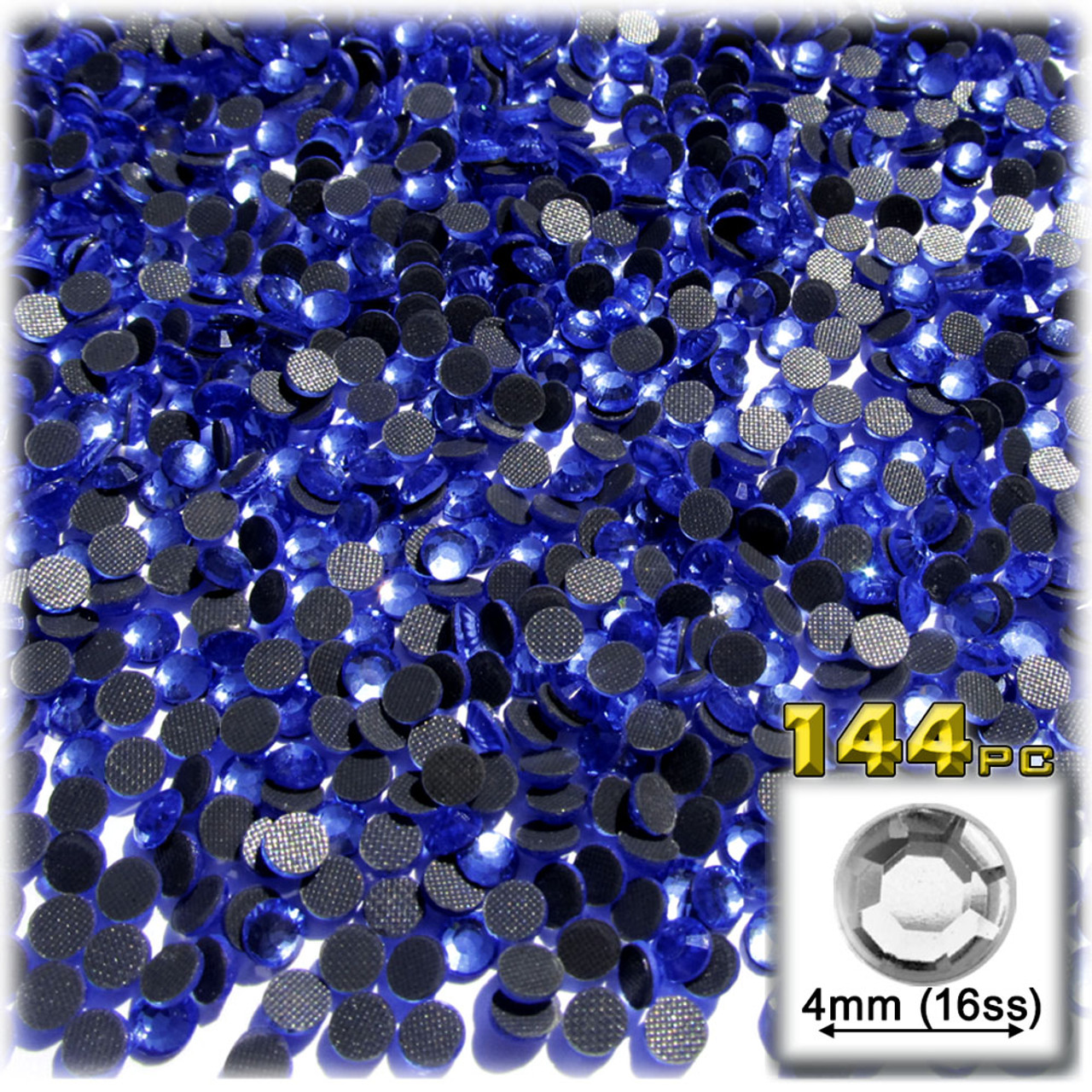 5mm Sapphire AB Rhinestones 1440 pcs，Yantuo 10 Gross ss20 Dark Blue Crystal  ab Rhinestone Non Hotfix Stone for Tumbler， DIY Craft，Makeup，Nail Art