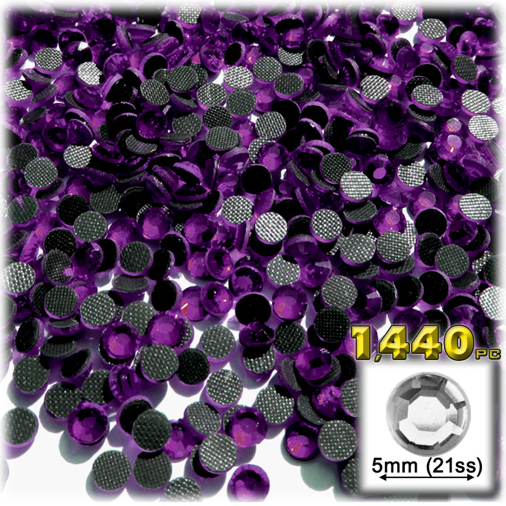 Rhinestones | Hotfix | DMC | Glass Rhinestone | 5mm | 1,440-PC | Purple ...