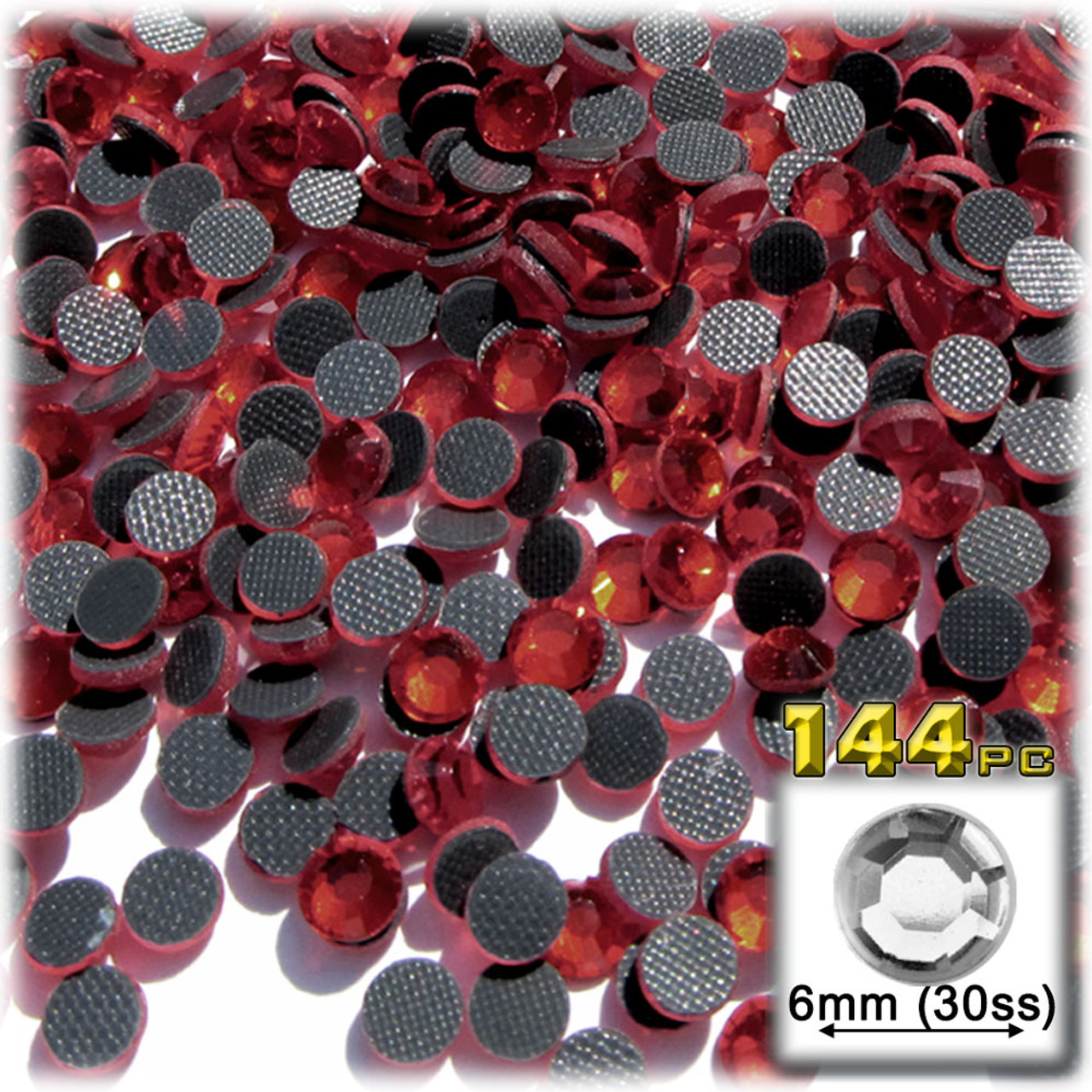 The Crafts Outlet Glass Rhinestones, Round DMC Hot-Fix, 2mm Tiny, 1440-pc, Hot Pink