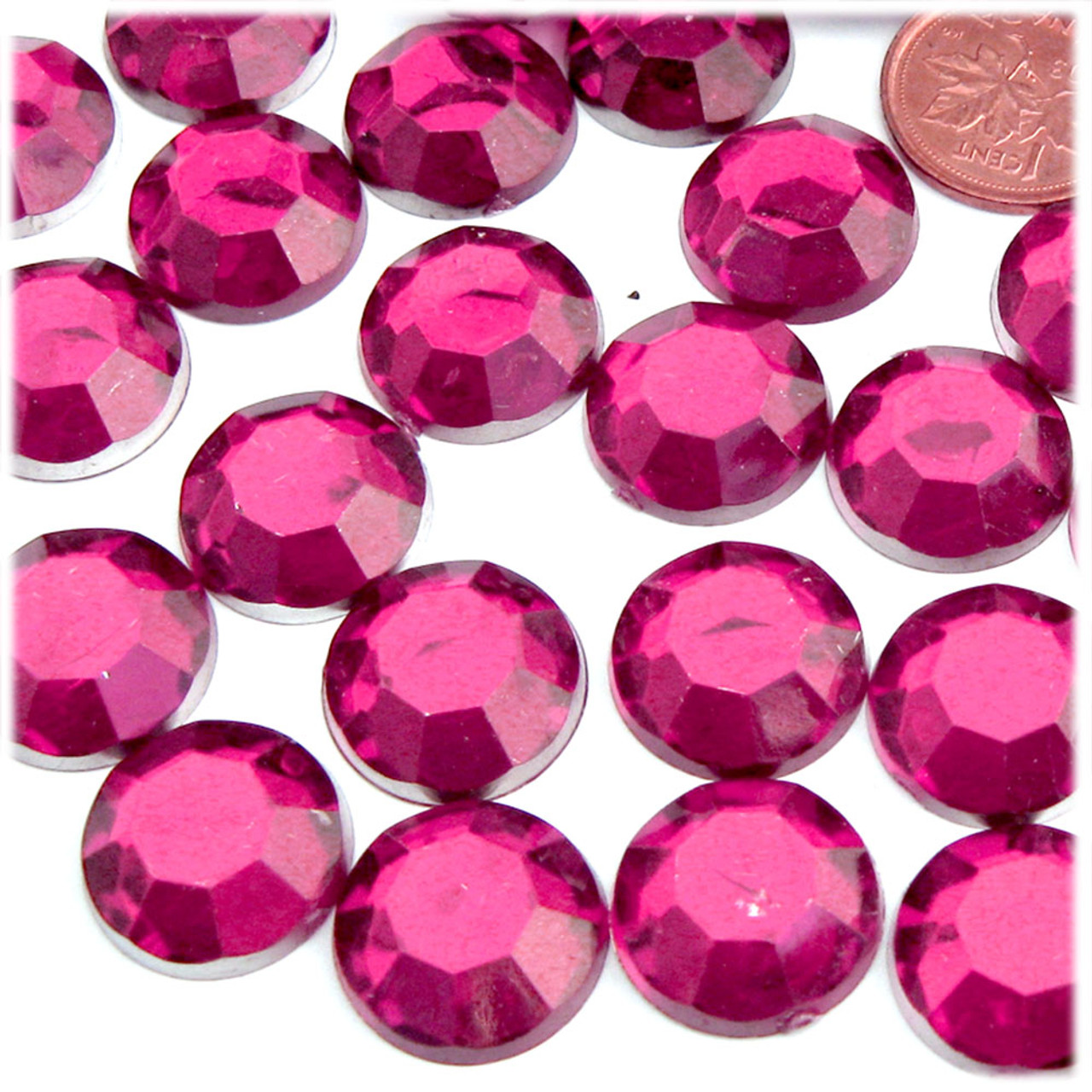 The Crafts Outlet Flatback Rhinestones, Faceted Round, 16mm, 144-pc, Light Pink