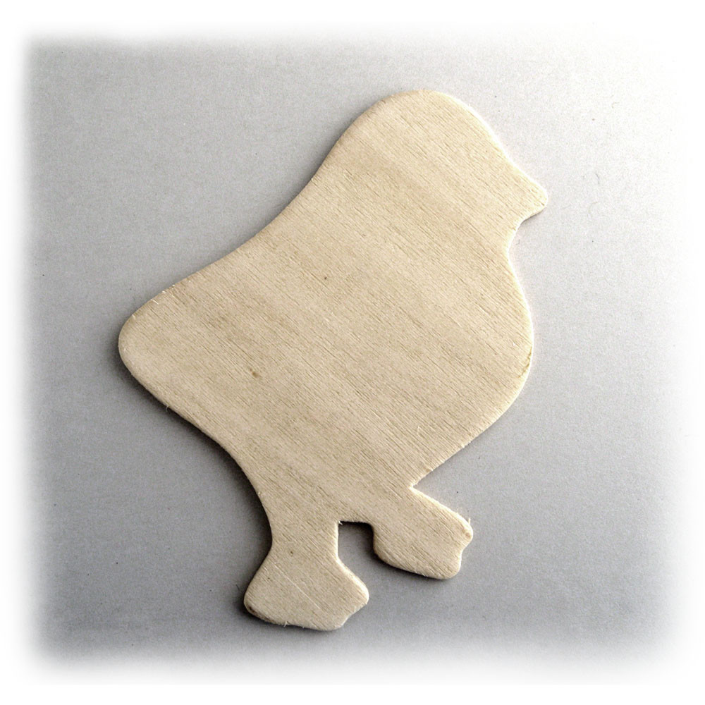 Unfinished Wood 3in 1/8in Thick Shape Chick Shapes Crafts