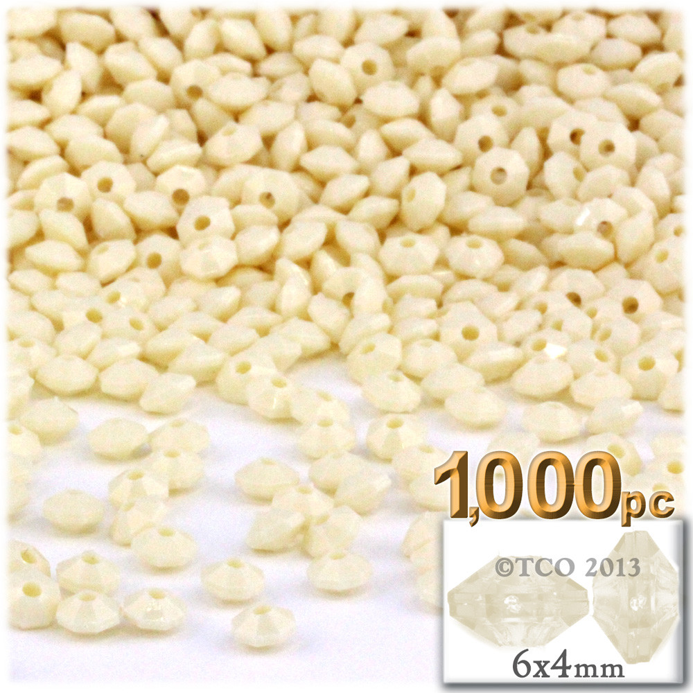 30 Perline Rondelle In Opale Cristallo Bianco Fatte A Mano, 6x8 Mm, Per Creazione Gioielli