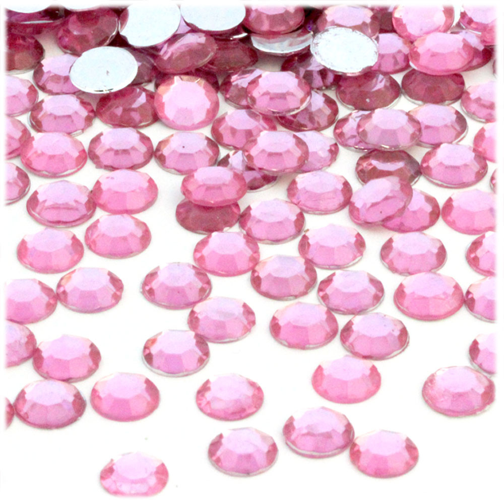 Light Pink Rhinestone Rhinestones | Flatback | Rectangle | 9mm | 144-pc | Light Baby Pink ...