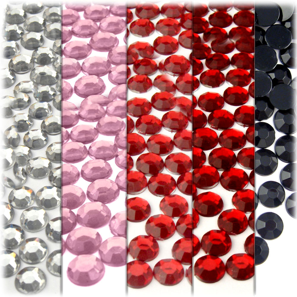 5-Pack Set (5X - 144-Piece) | 7mm Rhinestones | Red Tones 2