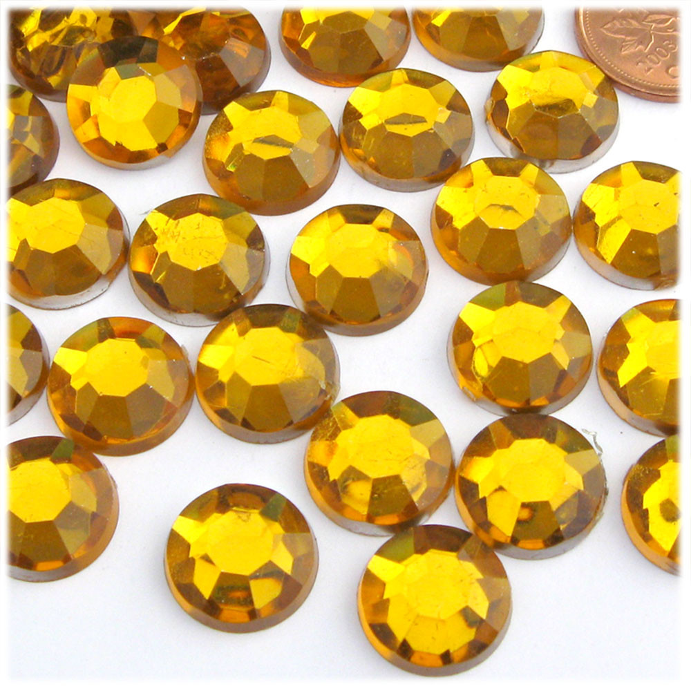 Yellow Grey Rhinestone Rhinestones| Flatback| Round| 14mm| 1000-pc| Golden Yellow| The Crafts ...