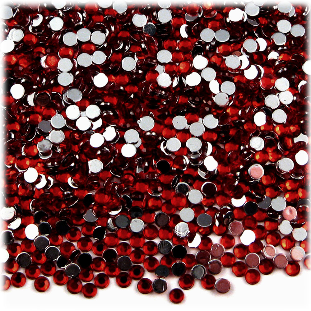 Rhinestones | Flatback | Round | 3mm | 10,000-pc | Devil Red Wine ...