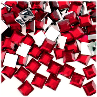 Rhinestones | Flatback | Round | 10mm | 1,000-pc | Ruby Red | Crafts Outlet