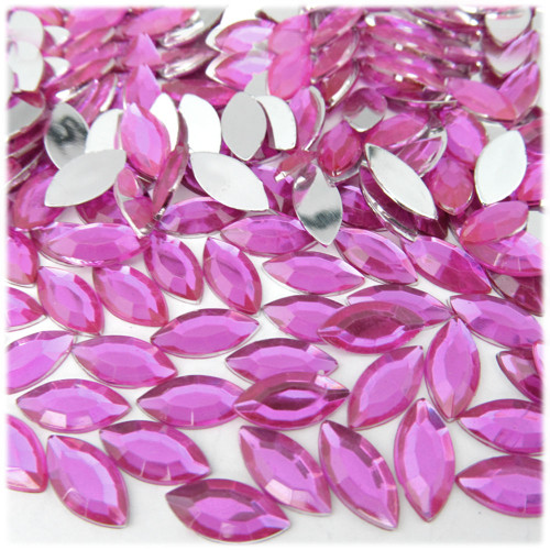 Rhinestones, Flatback, Eye, 7x15mm, 144-pc, Fuchsia