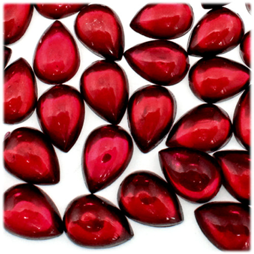 Rhinestones, Flatback, Teardrop, 13x18mm, 1,000-pc, Devil Red Wine