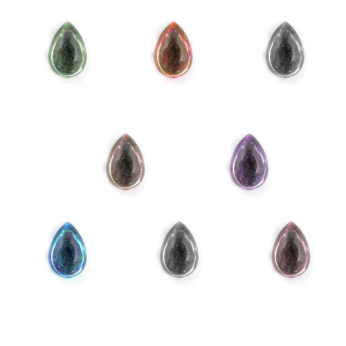 Rhinestones, Flatback, Teardrop, 13x18mm, 144-pc, Pastel Assortment