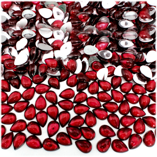 Rhinestones, Flatback, Teardrop, 4x6mm, 1,000-pc, Devil Red Wine