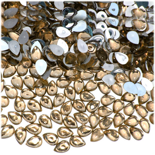 Rhinestones, Flatback, Teardrop, 5x8mm, 10,000-pc, Champagne Yellow