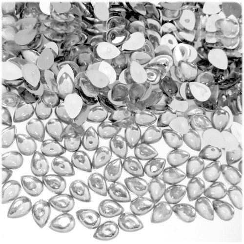 Rhinestones, Flatback, Teardrop, 5x8mm, 10,000-pc, Clear