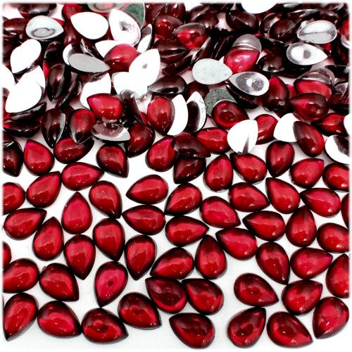 Rhinestones, Flatback, Teardrop, 5x8mm, 10,000-pc, Devil Red Wine