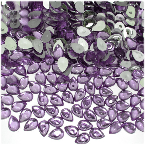 Rhinestones, Flatback, Teardrop, 5x8mm, 1,000-pc, Lavender