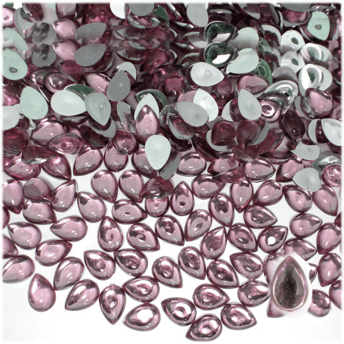  The Crafts Outlet 144pc Rhinestones Round 10mm - Flatback Hot  Pink or Rose HPK