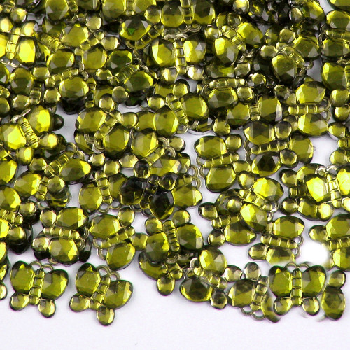 Rhinestones, Flatback, Butterfly, 10mm, 10,000-pc, Olive Green