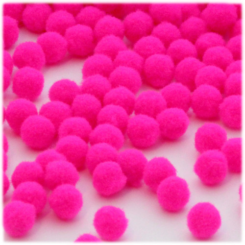 Acrylic Pom Pom, 12mm, 1,000-pc, Neon Pink