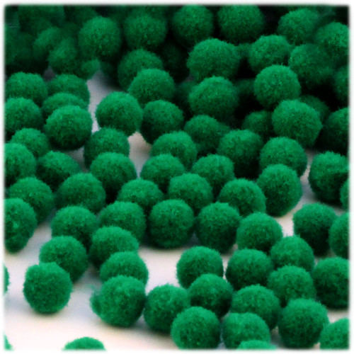 Acrylic Pom Pom, 12mm, 500-pc, Emerald Green