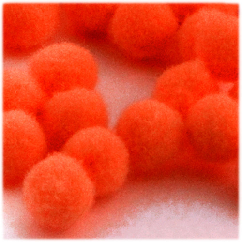 Acrylic Pom Pom, 25mm, 25-pc, Neon Orange