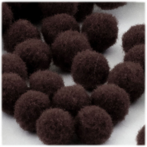 Acrylic Pom Pom, 25mm, 50-pc, Dark Brown