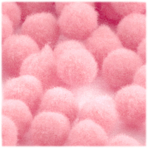 Acrylic Pom Pom, 25mm, 50-pc, Pink