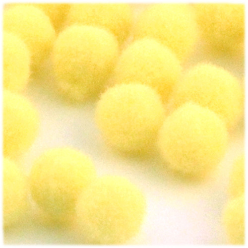 Acrylic Pom Pom, 25mm, 50-pc, Yellow