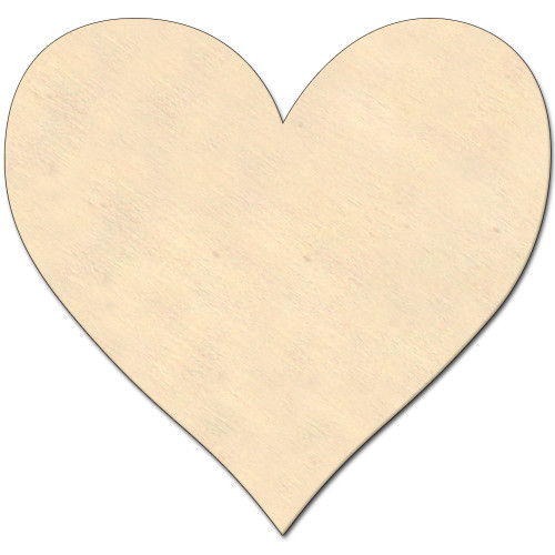 Wooden Shape, 4-in, (Heart) Shape Heart Symbol