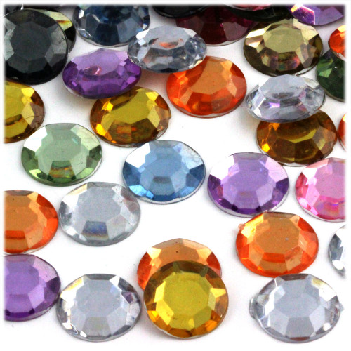 Rhinestones, Flatback, Round, 14mm, 1,000-pc , Pastel Assortment