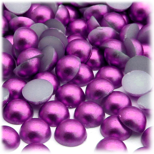 Half Dome Pearl, Plastic beads, 10mm, 1,000-pc, Fuchsia Pink