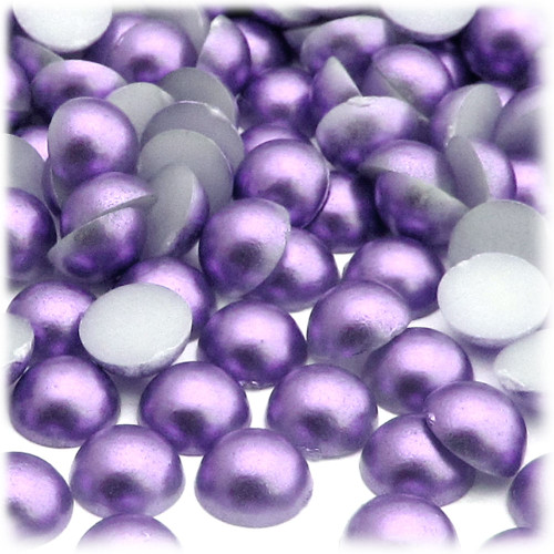 Half Dome Pearl, Plastic beads, 10mm, 1,000-pc, Lavender Purple