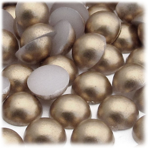 Half Dome Pearl, Plastic beads, 12mm, 1,000-pc, Cocco Butter Brown