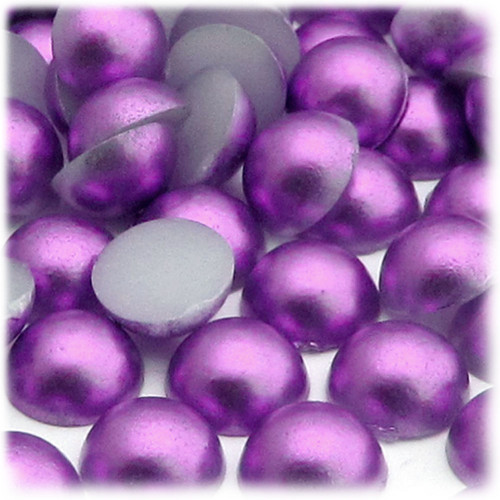 Half Dome Pearl, Plastic beads, 12mm, 1,000-pc, Luxplum Purple
