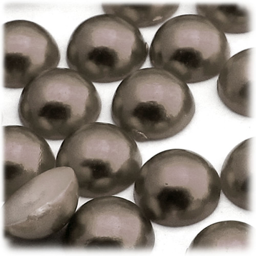 Half Dome Pearl, Plastic beads, 12mm, 1,000-pc, Milk Chocolate Brown