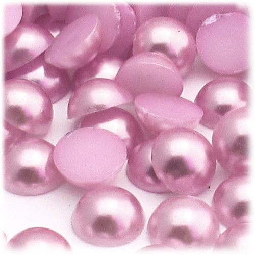 Half Dome Pearl, Plastic beads, 12mm, 1,000-pc, Satin Pink