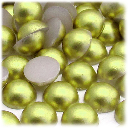 Half Dome Pearl, Plastic beads, 12mm, 1,000-pc, Bright Phosphoric Green